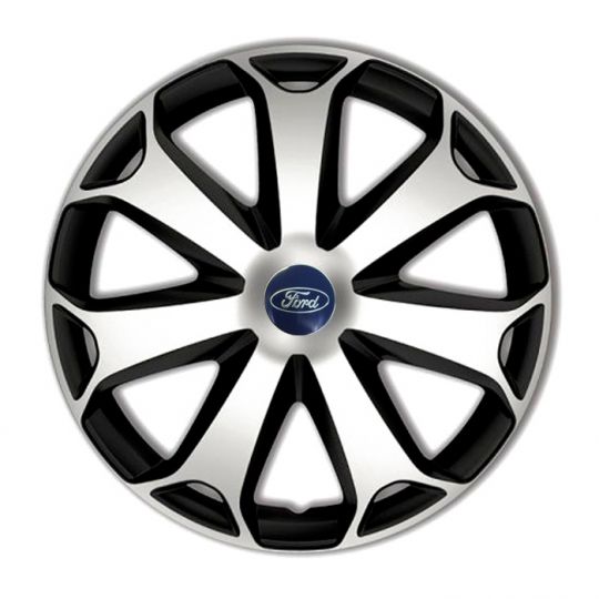 Колпаки 4Racing Mega Silver&Black R14 Ford (Комплект 4 шт.) Колпаки 4Racing Mega Silver&Black R14 Ford (Комплект 4 шт.)