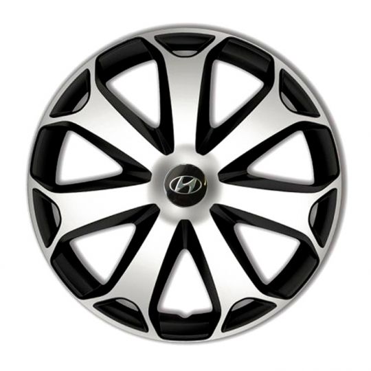 Колпаки 4Racing Mega Silver&Black R16 Hyundai (Комплект 4 шт.) Колпаки 4Racing Mega Silver&Black R16 Hyundai (Комплект 4 шт.)