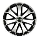 4 RACING Mega Silver&Black R14 Колпаки для колес с логотипом Mazda (Комплект 4 шт.)