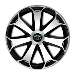 Колпаки 4Racing Mega Silver&Black R13 Toyota (Комплект 4 шт.) Колпаки 4Racing Mega Silver&Black R13 Toyota (Комплект 4 шт.)