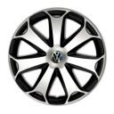 4 RACING Mega Silver&Black R13 Колпаки для колес с логотипом Volkswagen (Комплект 4 шт.)