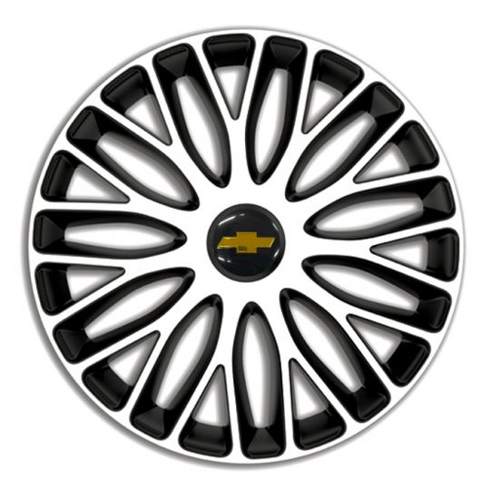 Колпаки 4Racing Mugello White&Black R13 Chevrolet (Комплект 4 шт.) Колпаки 4Racing Mugello White&Black R13 Chevrolet (Комплект 4 шт.)