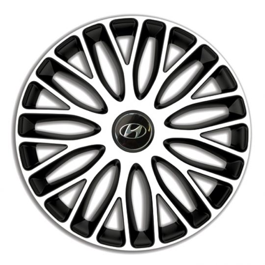 Колпаки 4Racing Mugello White&Black R13 Hyundai (Комплект 4 шт.) Колпаки 4Racing Mugello White&Black R13 Hyundai (Комплект 4 шт.)