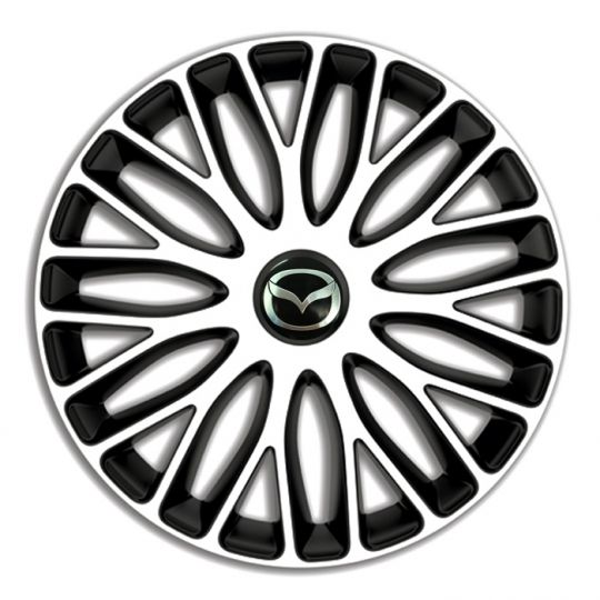 Колпаки 4Racing Mugello White&Black R13 Mazda (Комплект 4 шт.) Колпаки 4Racing Mugello White&Black R13 Mazda (Комплект 4 шт.)