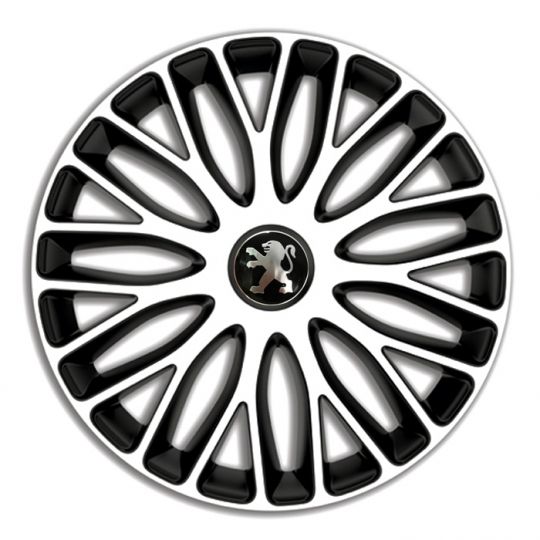 Колпаки 4Racing Mugello White&Black R13 Peugeot (Комплект 4 шт.) Колпаки 4Racing Mugello White&Black R13 Peugeot (Комплект 4 шт.)
