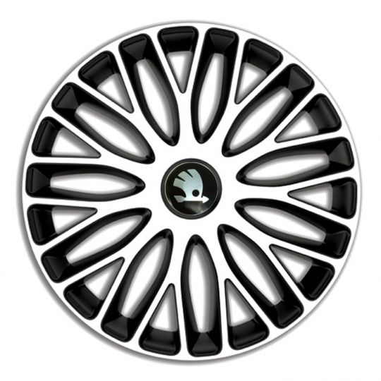 Колпаки 4Racing Mugello White&Black R13 Skoda (Комплект 4 шт.) Колпаки 4Racing Mugello White&Black R13 Skoda (Комплект 4 шт.)