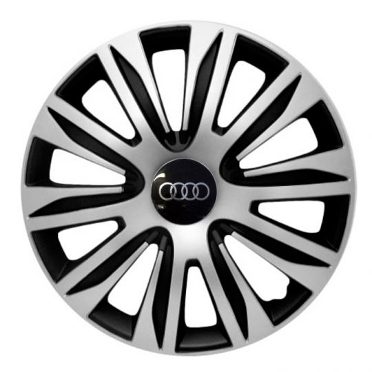 Колпаки 4Racing Nardo Silver&Black R13 Audi (Комплект 4 шт.) Колпаки 4Racing Nardo Silver&Black R13 Audi (Комплект 4 шт.)