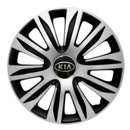 Колпаки 4Racing Nardo Silver&Black R16 Kia (Комплект 4 шт.)