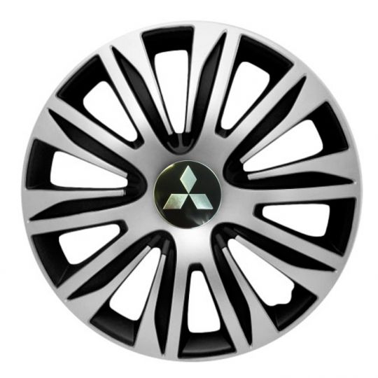 Колпаки 4Racing Nardo Silver&Black R14 Mitsubishi (Комплект 4 шт.) Колпаки 4Racing Nardo Silver&Black R14 Mitsubishi (Комплект 4 шт.)
