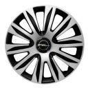 4 RACING Nardo Silver&Black R14 Колпаки для колес с логотипом Opel (Комплект 4 шт.)