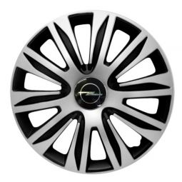 Колпаки 4Racing Nardo Silver&Black R16 Opel (Комплект 4 шт.)