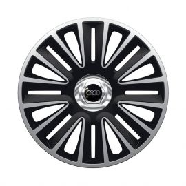 ARGO Quadro Pro Silver&Black R14 Колпаки для колес с логотипом Audi (Комплект 4 шт.)