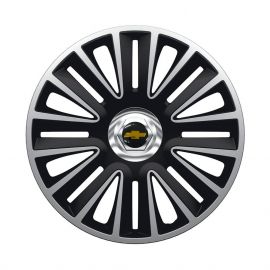 ARGO Quadro Pro Silver&Black R15 Колпаки для колес с логотипом Chevrolet (Комплект 4 шт.)