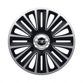 ARGO Quadro Pro Silver&Black R16 Колпаки для колес с логотипом Daewoo (Комплект 4 шт.)