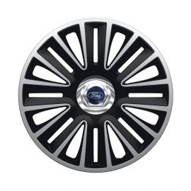 ARGO Quadro Pro Silver&Black R13 Колпаки для колес с логотипом Ford (Комплект 4 шт.)