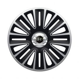 ARGO Quadro Pro Silver&Black R16 Колпаки для колес с логотипом Hyundai (Комплект 4 шт.)