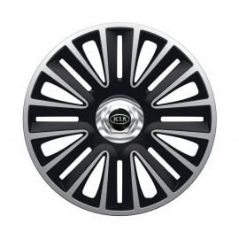 ARGO Quadro Pro Silver&Black R15 Колпаки для колес с логотипом Kia (Комплект 4 шт.)