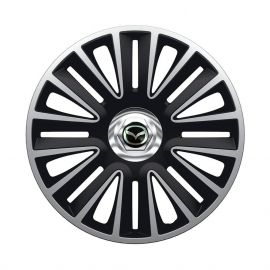 ARGO Quadro Pro Silver&Black R13 Колпаки для колес с логотипом Mazda (Комплект 4 шт.)