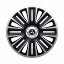 ARGO Quadro Pro Silver&Black R14 Колпаки для колес с логотипом Mitsubishi (Комплект 4 шт.)