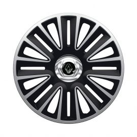 ARGO Quadro Pro Silver&Black R13 Колпаки для колес с логотипом Renault (Комплект 4 шт.)