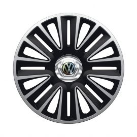 ARGO Quadro Pro Silver&Black R15 Колпаки для колес с логотипом Volkswagen (Комплект 4 шт.)