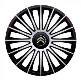 Колпаки J-tec Austin Silver&Black R16 Citroen (Комплект 4 шт.)