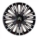 Колпаки 4Racing Jerez Silver&Black R15 Citroen (Комплект 4 шт.)