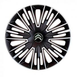 Колпаки 4Racing Jerez Silver&Black R16 Citroen (Комплект 4 шт.)