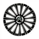 Колпаки 4Racing Le Mans Pro Silver&Black R15 Citroen (Комплект 4 шт.)