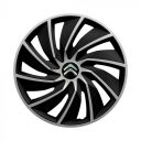 Колпаки Argo Turbo Silver&Black R15 Citroen (Комплект 4 шт.)