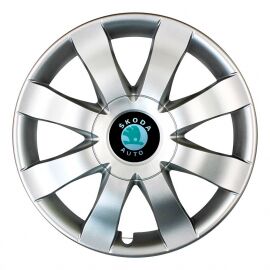 SKS 323 R15 Колпаки для колес с логотипом Skoda (Комплект 4 шт.)