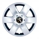 SKS 337 R15 Колпаки для колес с логотипом Peugeot (Комплект 4 шт.)