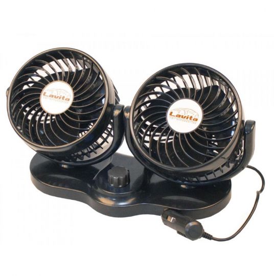 Lavita LA 180208 Вентилятор автомобильный двойной 5" 24V Lavita LA 180208 Вентилятор автомобильный двойной 5" 24V
