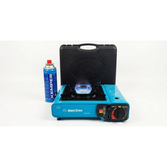 Туристична Кемпінгова газова плита плитка похідна портативна з п'єзопідпалом BDZ-155-A в кейсі + газовий балон 1х220 г (синя) Туристична Кемпінгова газова плита плитка похідна портативна з п'єзопідпалом BDZ-155-A в кейсі + газовий балон 1х220 г (синя)