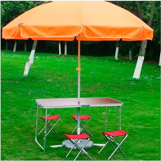Розкладний алюмінієвий стіл для пікніка + 4 стільці | Складаний стіл-чемодан для кемпінгу, риболовлі, дачі Розкладний алюмінієвий стіл для пікніка + 4 стільці | Складаний стіл-чемодан для кемпінгу, риболовлі, дачі