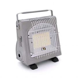 Газовий інфрачервоний портативний обігрівач Alpen Camping Silver 1,7 кВТ (газова плита) Польща