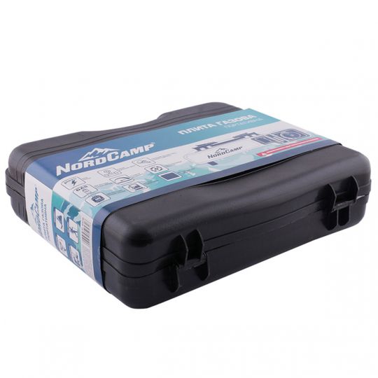 Nord Camp Портативна газова плита з п'єзопідпалом та перехідником для побутового балону Nord Camp Портативна газова плита з п'єзопідпалом та перехідником для побутового балону