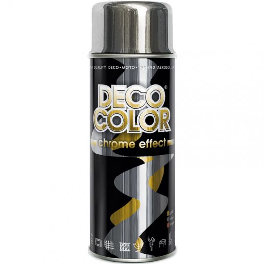 DecoColor Хром аерозольна фарба, срібний, 400ml
