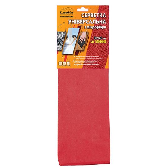 Lavita Салфетки микрофибры 30*40 см красная  (LA 1503042)