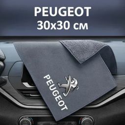Флісовий рушник для авто з логотипом Peugeot 30х30 см Флісовий рушник для авто з логотипом Peugeot 30х30 см