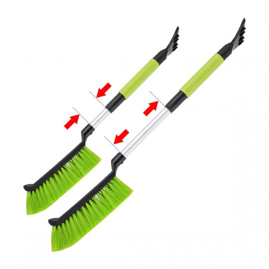 Bi-Plast Щітка зі скребком для видалення снігу та льоду телескопічна 57-70 см