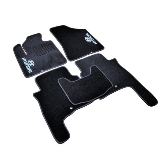 AVTM Коврики в салон текстильные Hyundai Santa Fe II '06-10 Черные (Комплект 5шт.)